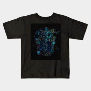 Black Panther Art - Flower Bouquet with Glowing Edges 12 Kids T-Shirt